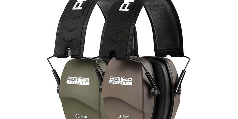 PROHEAR 016 Shooting Ear Protection Earmuffs 2 Pack - Green+Brown