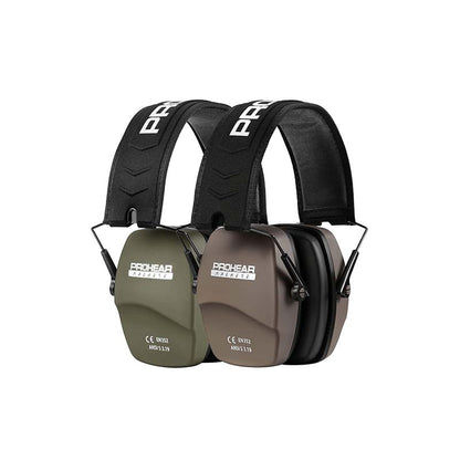 PROHEAR 016 Shooting Ear Protection Earmuffs 2 Pack - Green+Brown