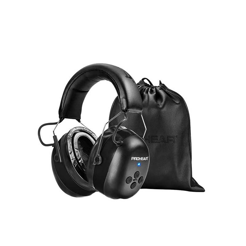 PROHEAR 037 Gel Ear Pads Bluetooth 5.0 Hearing Protection Earmuffs  for Mowing Workshops Snowblowing - Black