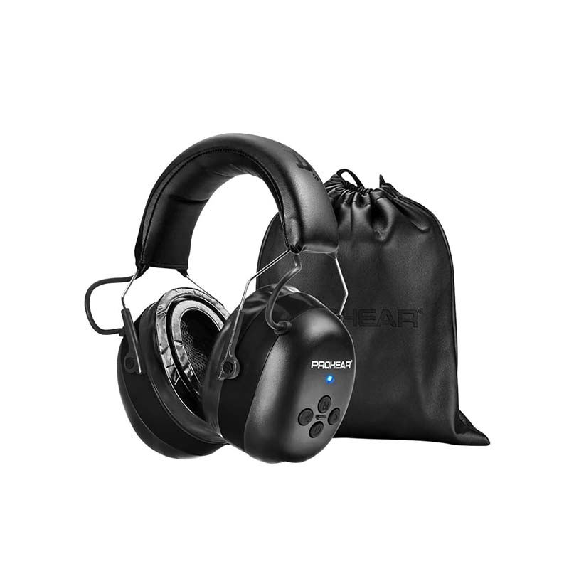 PROHEAR 037 Bluetooth 5.3 Hearing Protection Headphones with Rechargeable 1500mAh Battery, 30dB SNR Safety Noise Reduction Ear Muffs 120H Playtime for Mowing, Workshops, Snowblowing