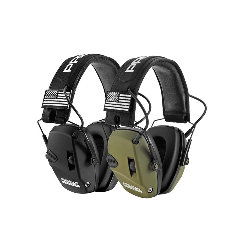 PROHEAR 2 Pack Electronic Ear Protection for Shooting ,Hunting, Green and Brown