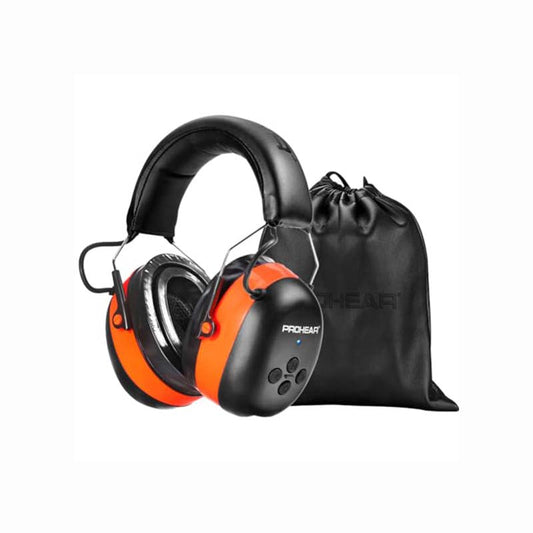 PROHEAR 037 Bluetooth 5.0 Hearing Protection Earmuffs for Mowing, Workshops, Snowblowing - Orange