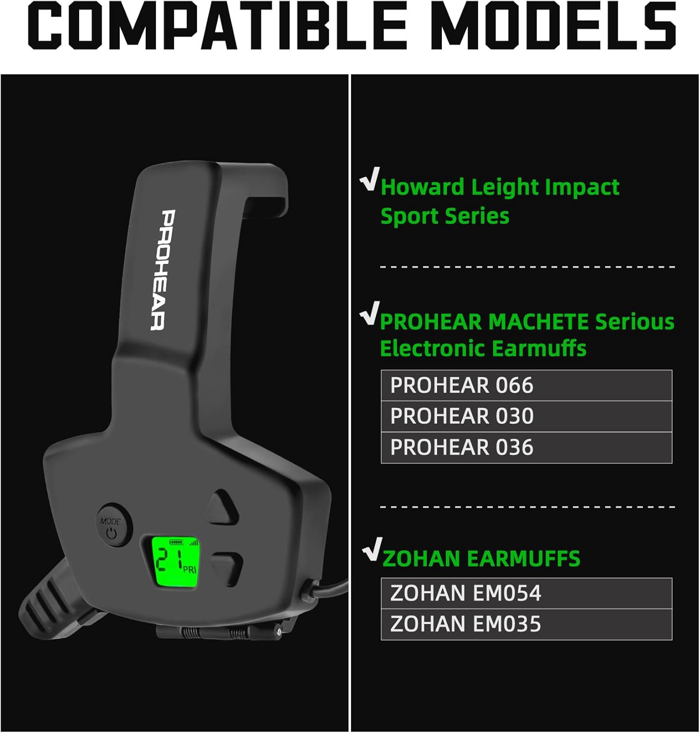 PROHEAR 066 Electronic Ear Protection with RH08 Walkie Talkie