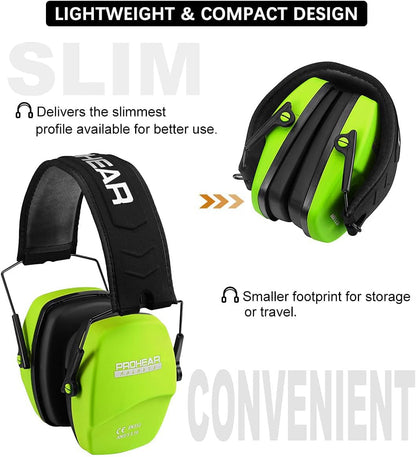 PROHEAR 016 Ear Protection Safety Earmuffs for Shooting - Green