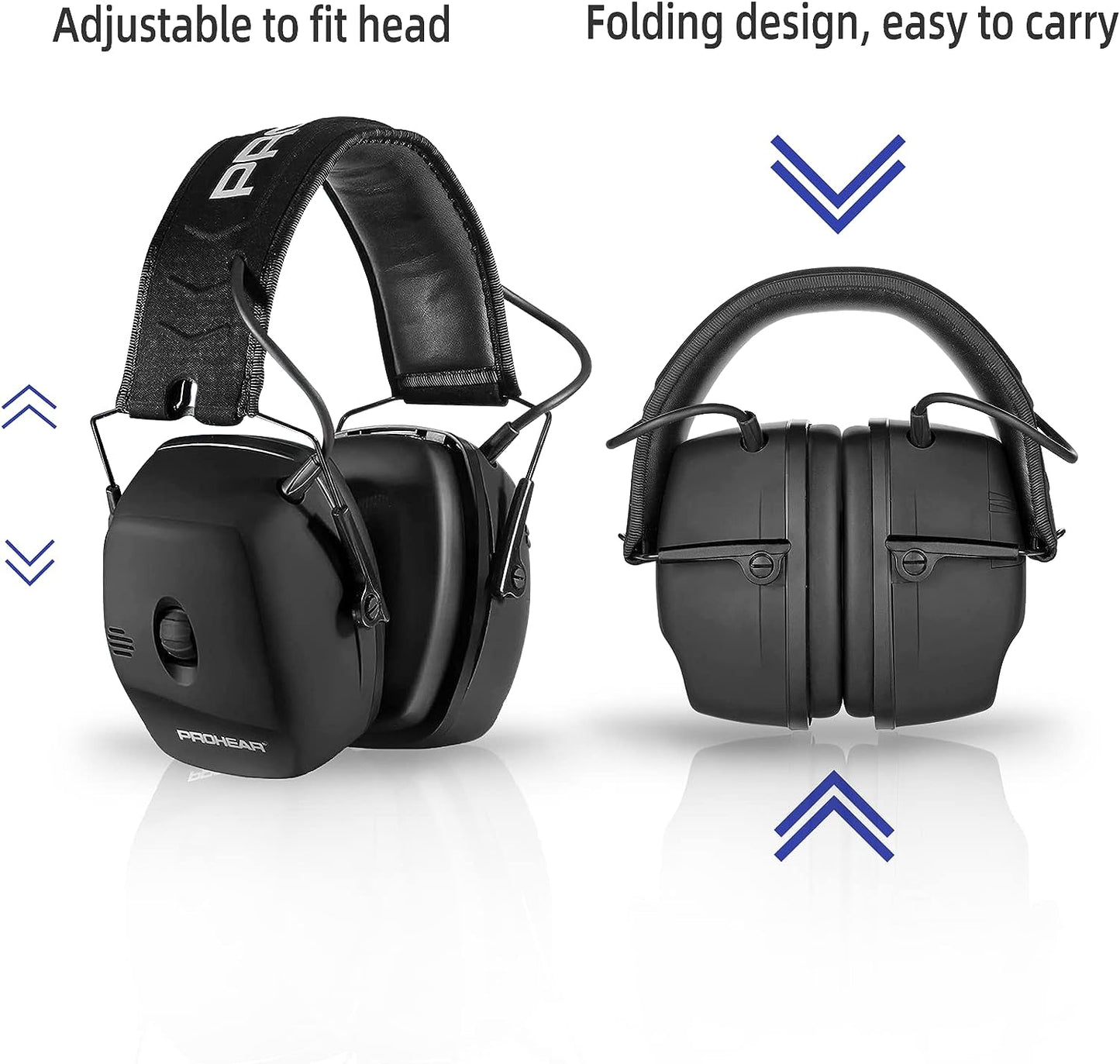 PROHEAR 056 Electronic Shooting Ear Protection Muffs, Sound Amplification Earmuffs for Hunting