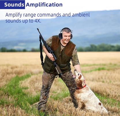 PROHEAR 056 Electronic Shooting Ear Protection Muffs, Sound Amplification Earmuffs for Hunting