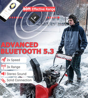 PROHEAR 037 Bluetooth 5.3 Hearing Protection Headphones with Rechargeable 1500mAh Battery, 30dB SNR Safety Noise Reduction Ear Muffs 120H Playtime for Mowing, Workshops, Snowblowing