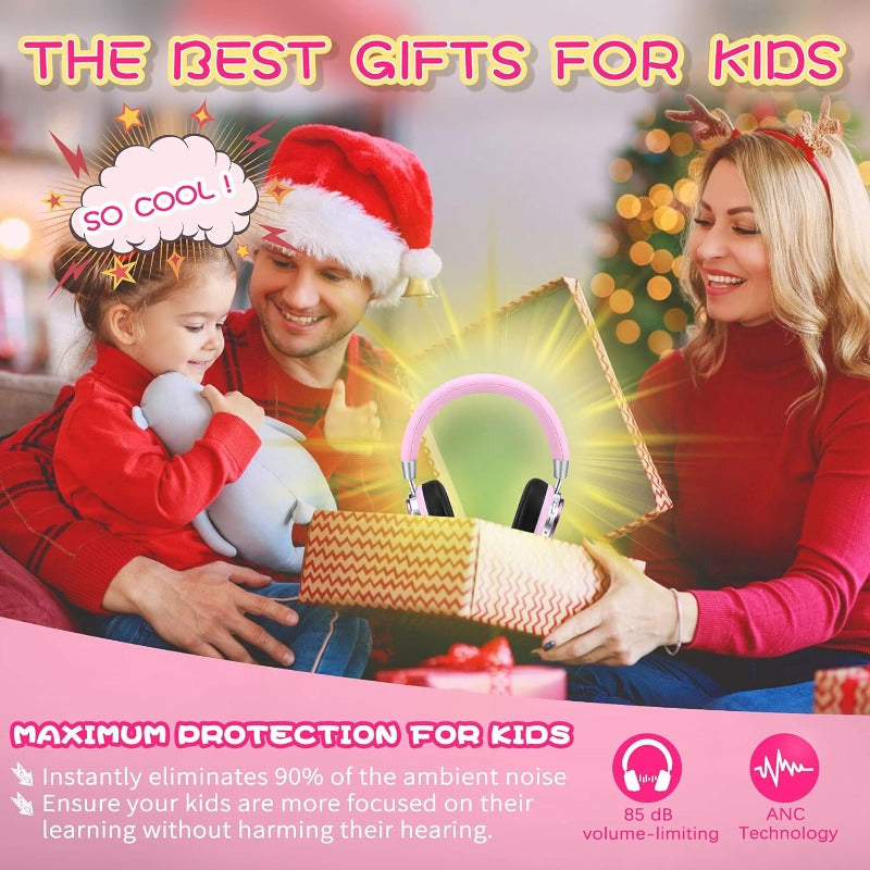 PROHEAR 010 Kids Bluetooth Active Noise Cancelling Earmuffs - Pink