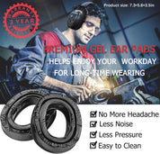 PROHEAR 037 Bluetooth 5.3 Hearing Protection Headphones with Rechargeable 1500mAh Battery, 30dB SNR Safety Noise Reduction Ear Muffs 120H Playtime for Mowing, Workshops, Snowblowing