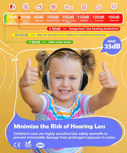 PROHEAR 032 2.0 Noise Cancelling Headphones for Kids - Black