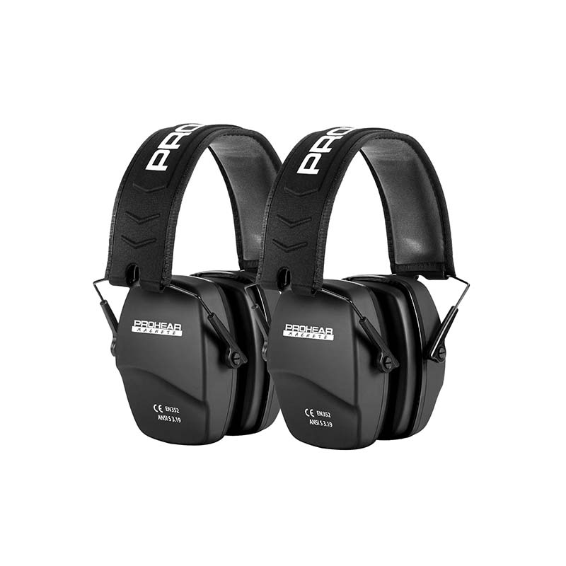 PROHEAR 016 Shooting Ear Protection Earmuffs 2 Pack - Black+Green